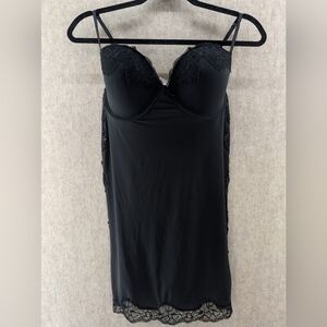 Victoria's Secret Intimate Slip Dress Womens Size 36D Babydoll Lace, Y2K